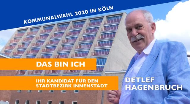 Köln Kommunalwahl 2020 Detlef Hagenbruch ist Spitzenkandidat der Freien Wähler in der Kölner Innenstadt
