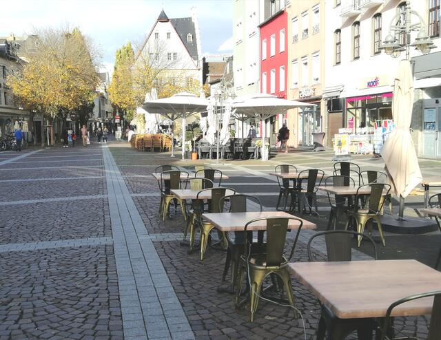 Die Innenstadt ist nicht mehr so belebt.